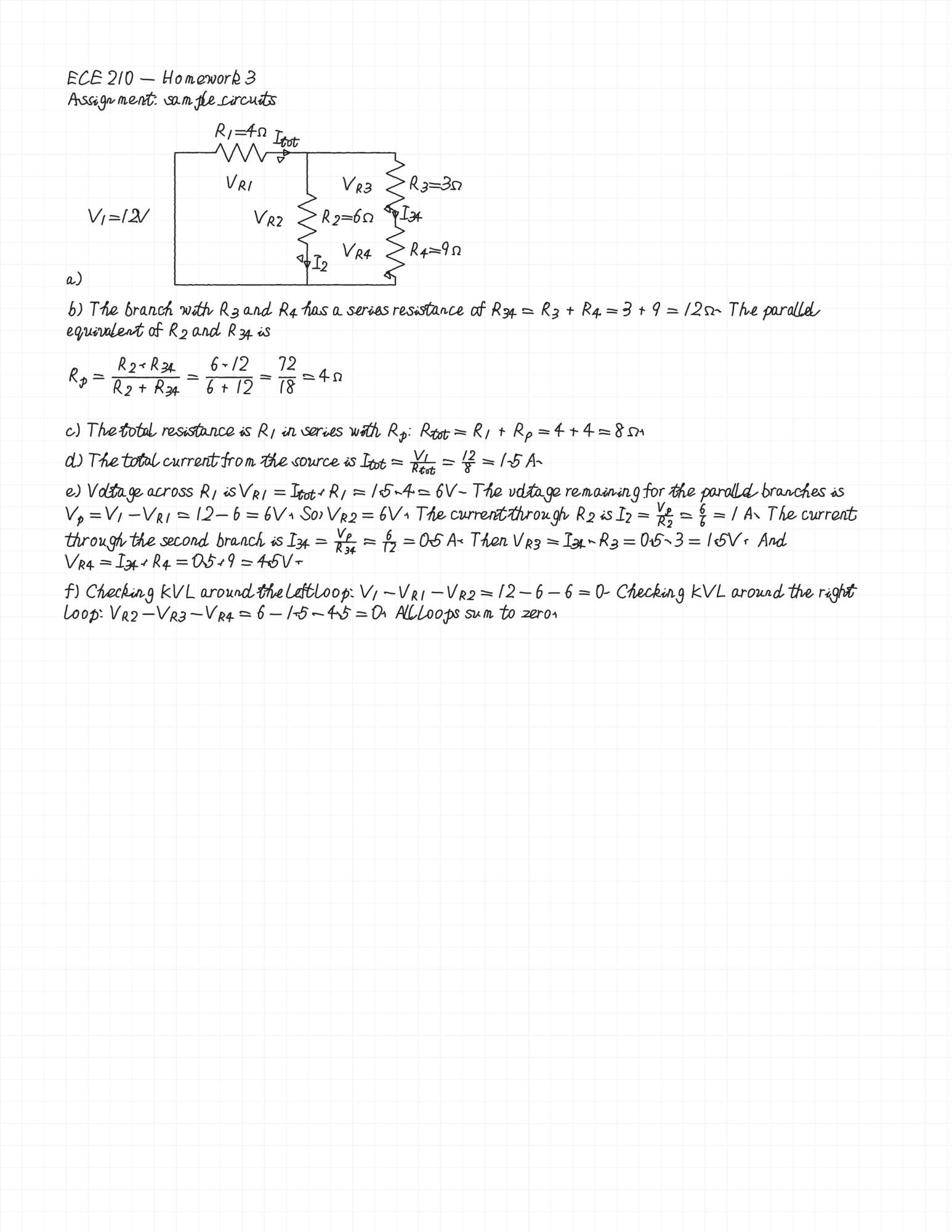 Hand-drawn circuit diagram with component analysis rendered by Scrawl AI
